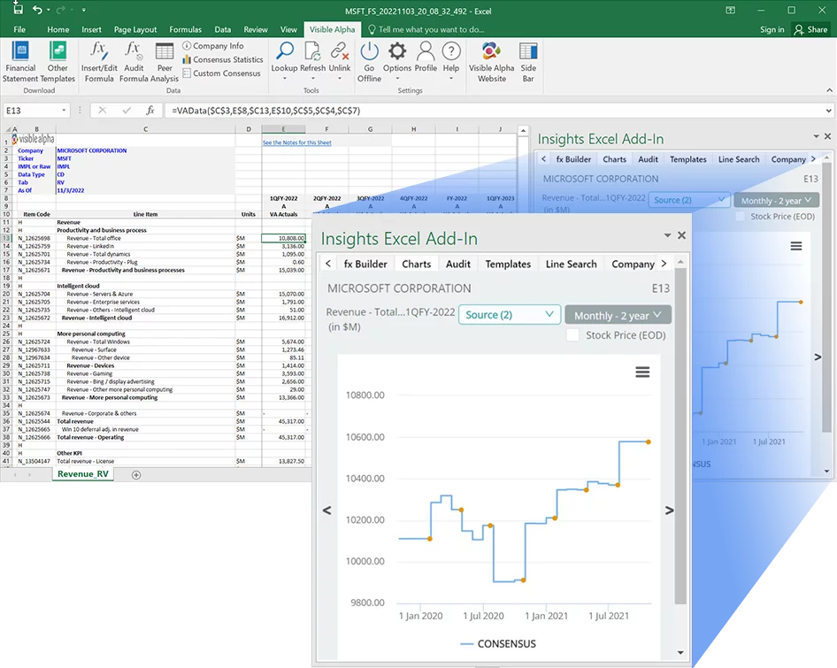 visible alpha insights excel