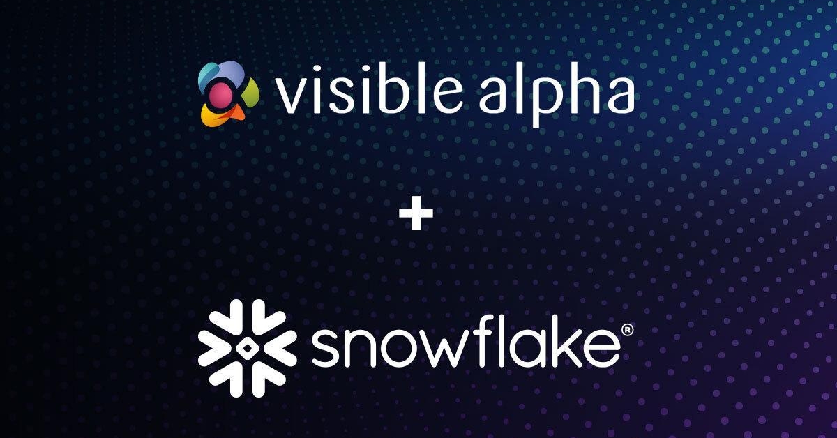 Visible Alpha Data Now Available On Snowflake