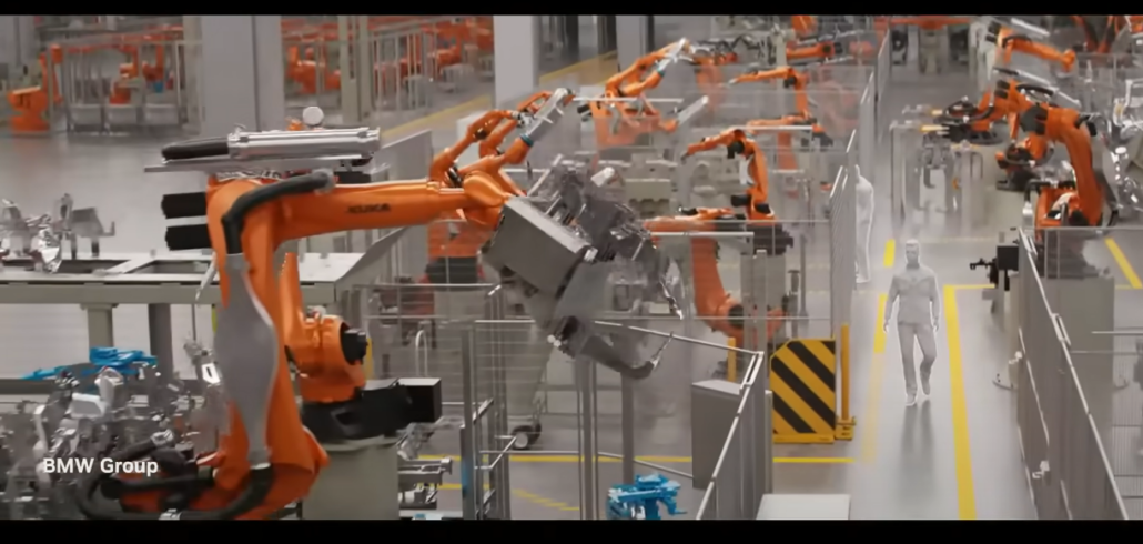 Figure 9: BMW factory simulation using Kuka robots